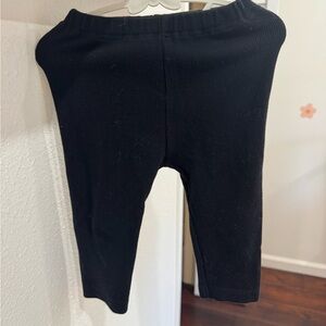 Uniqlo Black Ribbed Kids Leggings